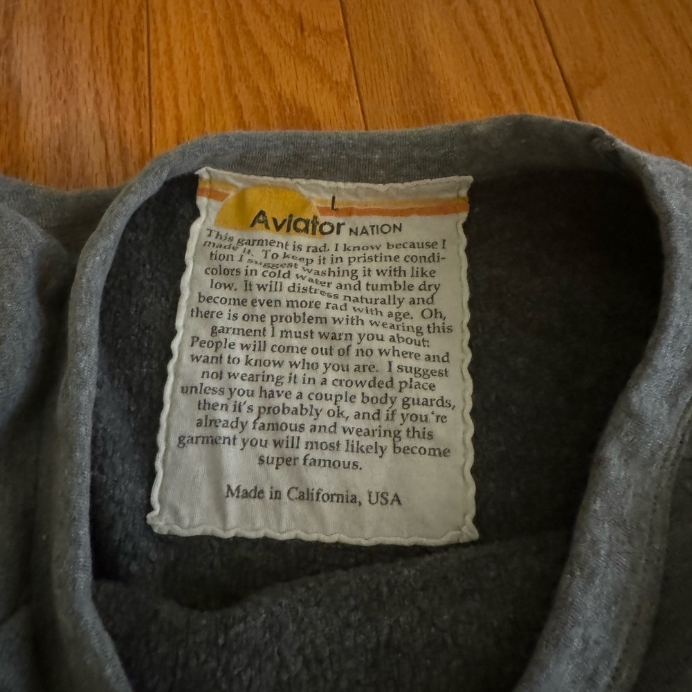 Aviator nation lighting bolt crewneck